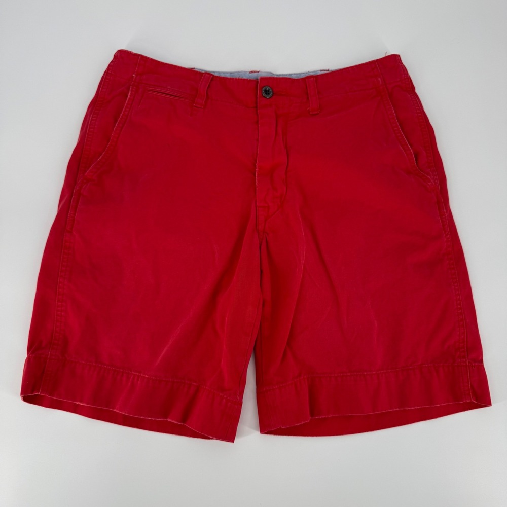 Polo Ralph Lauren Men's RLPC Chino Shorts Red Embroidered‎ Flag 32 Cotton